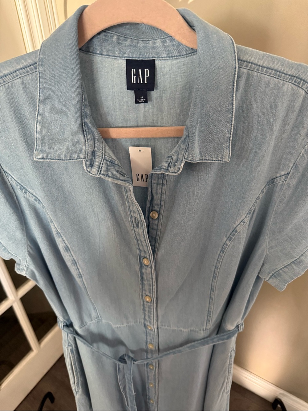 NWT Gap Denim Dress (L) - Picture 3 of 5